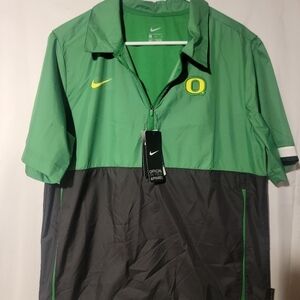 Nike On Field Oregon Ducks 1/2 Zip Coaches S/S Jacket CQ5173-377 Size Medium